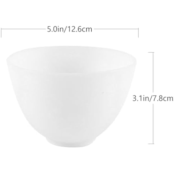 minkissy 6PCS WHITE DIY FACE MASK MIXING BOWL SILICONE FACIAL MUD BOWL COSMETIC BEAUTY TOOL FOR HOME SALON(THREE DIFFERENT SIZES) - Image 2